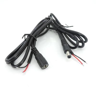 1 מטר DC זכר נקבה ספק כוח Pigtail הארכת כבל 5.5x2.1 מ"מ 20 AWG 5A מחבר כבל שקע למצלמת במעגל סגור מוניטר פאנל סולארי