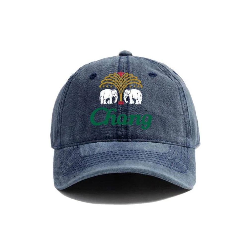2026 Chang Beer Baseballkappe Distressed Hüte Kappe Herren Retro Outdoor Sommer Verstellbar Chang Beer Thailändisches Getränk Hut Mode