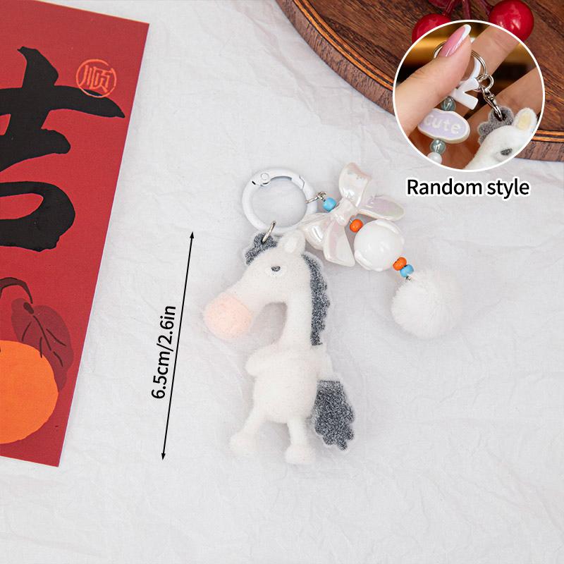 

Horse Year Mascot Plush Little Pony Keychain Latest Near Backpack Pendant Latest Year Gifts Christmas Onament