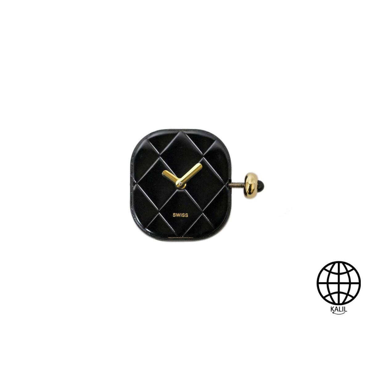 Used Chanel Ladies Matelasse Movement QZ Cal.976.001 Black Dial Movable Item