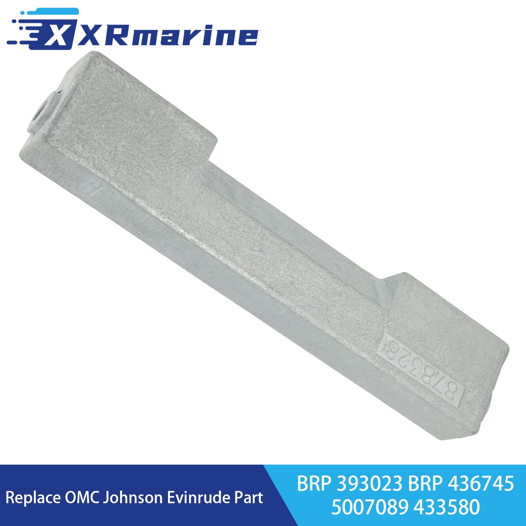 

5007089 433580 Fits for OMC Johnson Evinrude BRP 40-300 HP Outboard Engine Drive System New Power Trim Bar Zinc Anode 5010190 5007089 433580