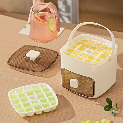 Portable Ice Maker Machine with Storage Drawer Ice Maker with Handle Countertop Ice Cube Maker for Household & Outdoor Use