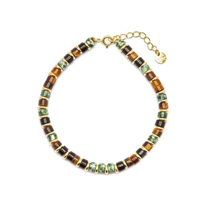 Bracelet - Luxenter - Ryhu - Argent 925 - Oeil de Tigre - Or 18k