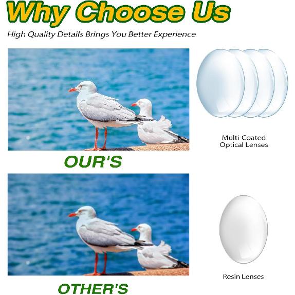 Binoculars for Kids, Toys for 3-12 Years Boys and Girls High-Resolution Optics Shockproof Mini Compact Toy Binoculars for Bird Watching, Hiking,