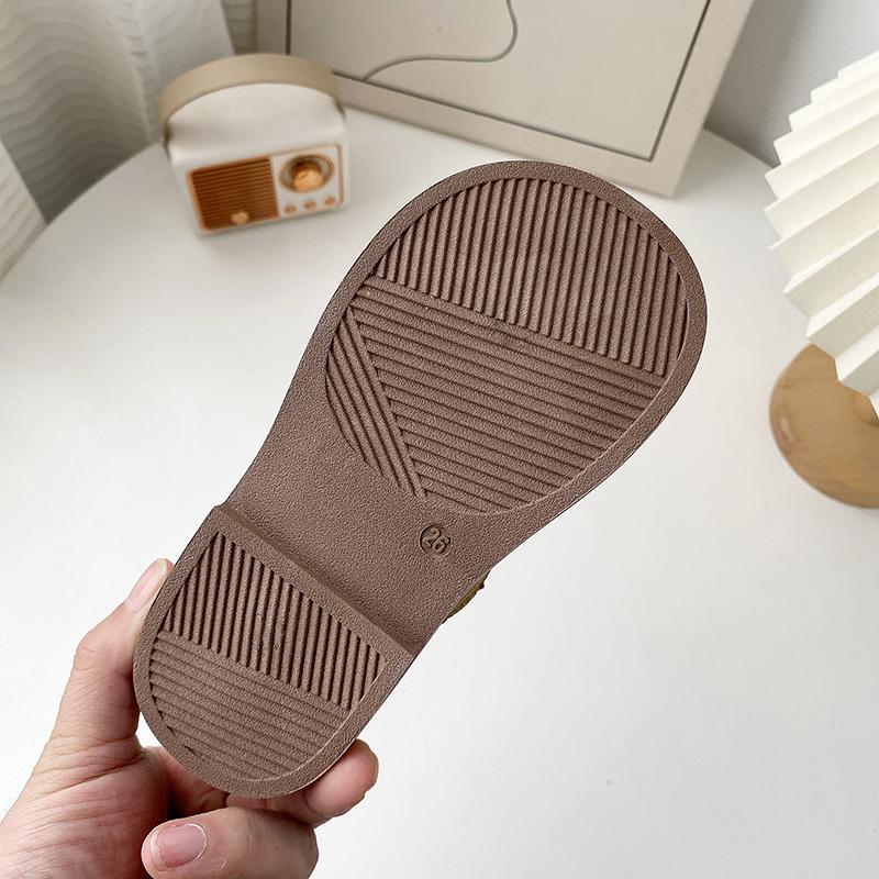 Children's Baotou Sandals Summer New Soft Bottom Girls' Hollow Beach Shoes Boys' Weaving Roman Buchen Shoes