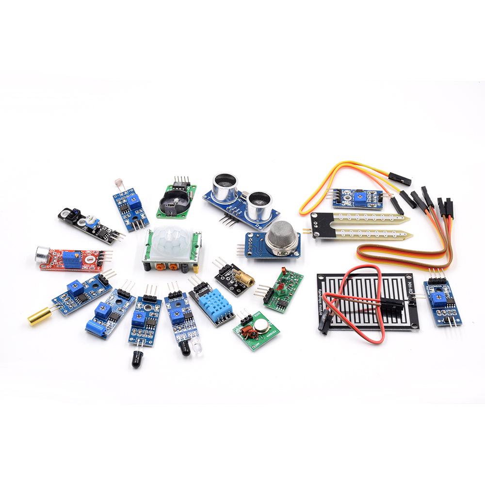 Raspberry Pi Sensor Kit: Includes 16 sensor types, 37 total sensors. Beginner Starter Kit compatible with Pi 4B/5B.