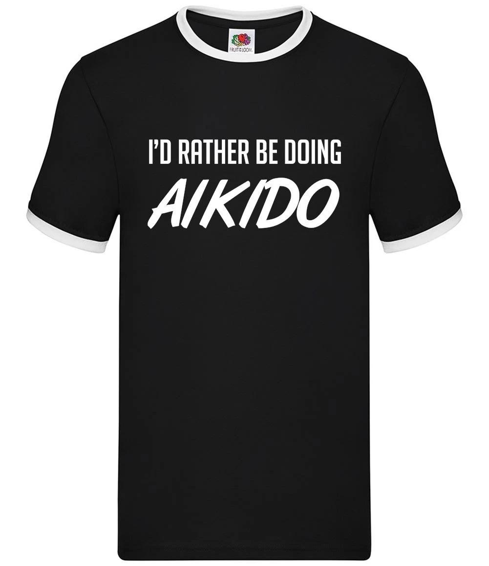 I d Rather Be Doing Aikido - Mens Ringer - Fighting Fighter Martial Art XXXL