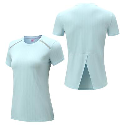 Women's Gym Jogging T-shirt Marathon Running Short Sleeve Tops Outdoor Ladies Sports Shirts Fitness Sweatshirt Yoga Dry Fit Tee