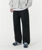 Cotton Deep Tuck Wide Elastic Waist Pants [Black]
