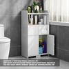 Bathroom Floor Storage Cabinet with Double Door Toilet Paper Storage Container Bathroom Organizer Furniture Bathroom Furniture