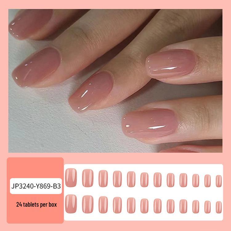 

Весенне-летние короткие белые наклейки на кончики ногтей - Готовое изделие