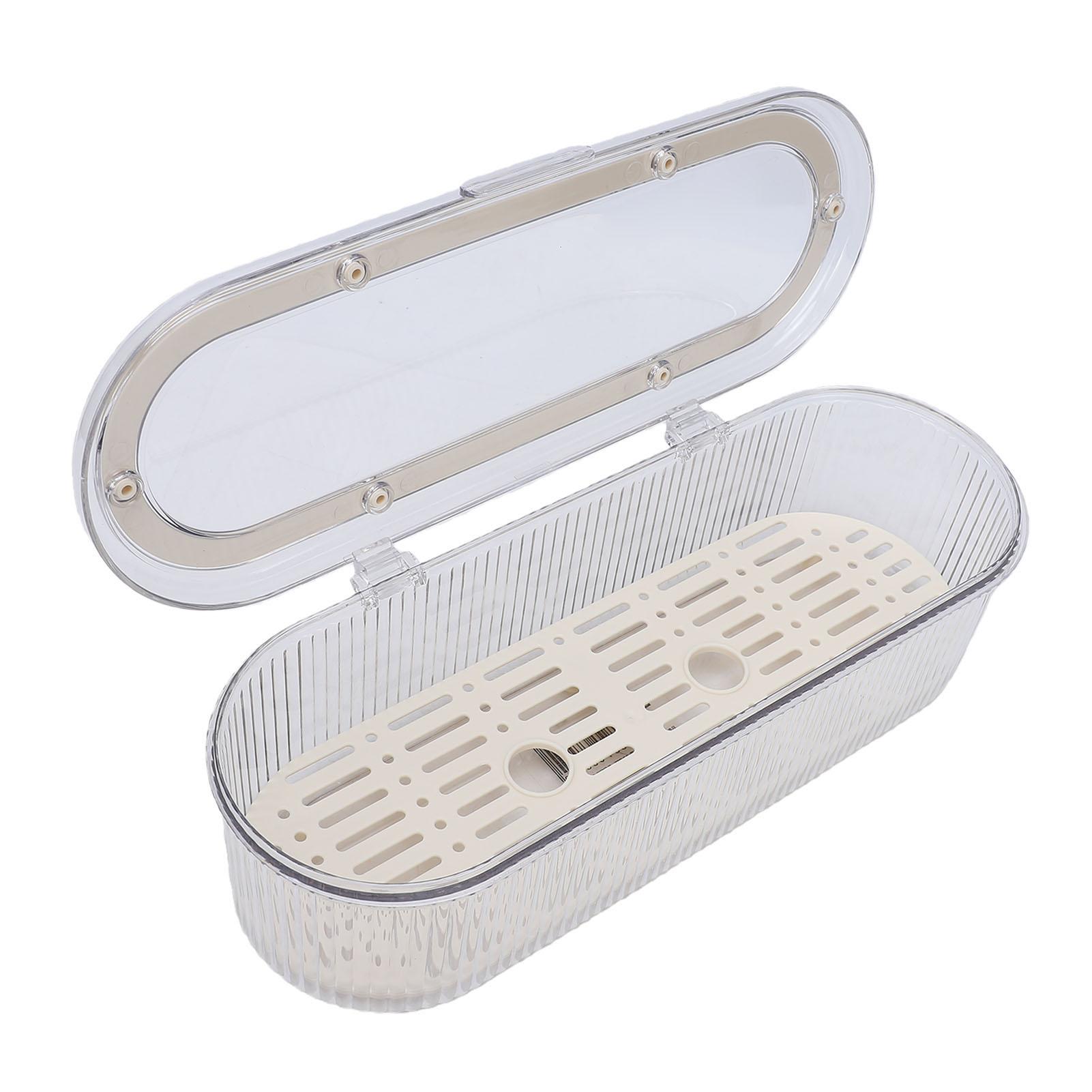 Makeup Brush Holder with Lid Clear Transparent Dust Proof Makeup Brush   Storage Case