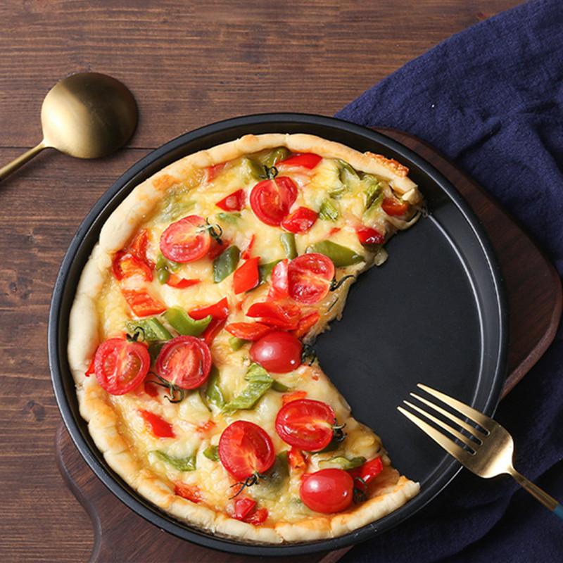 Round Nonstick Cake Baking Tray Oven Storage Plates Pan Mold for Bread Pizza Dishes Air Fryer Accessories Kitchen Utensils