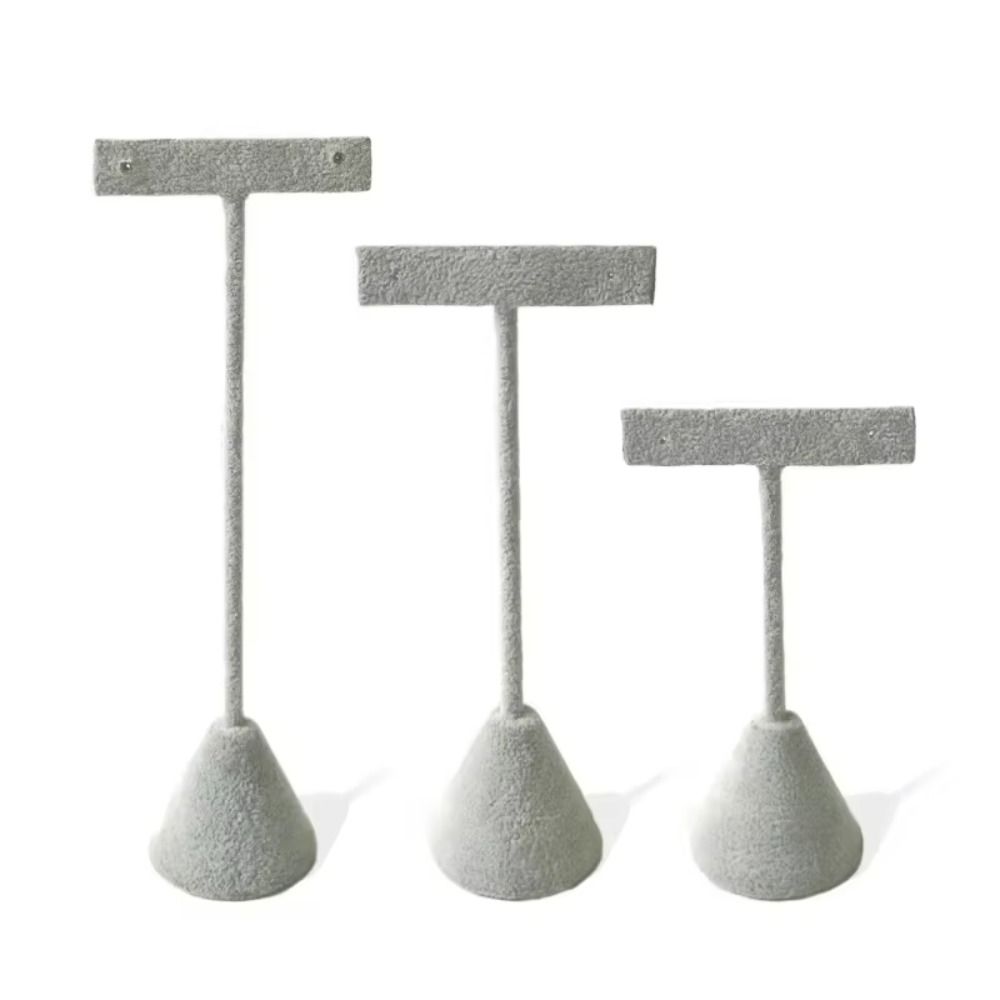 Exquisite Velvet Earrings Display Rack T-Shape Earrings Display Stand Earrings Holder  Decoration