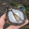 Natural Aqua Botswana Druzy Gemstone Copper Wire Wrap Gift Pendant 3.70 l5S88
