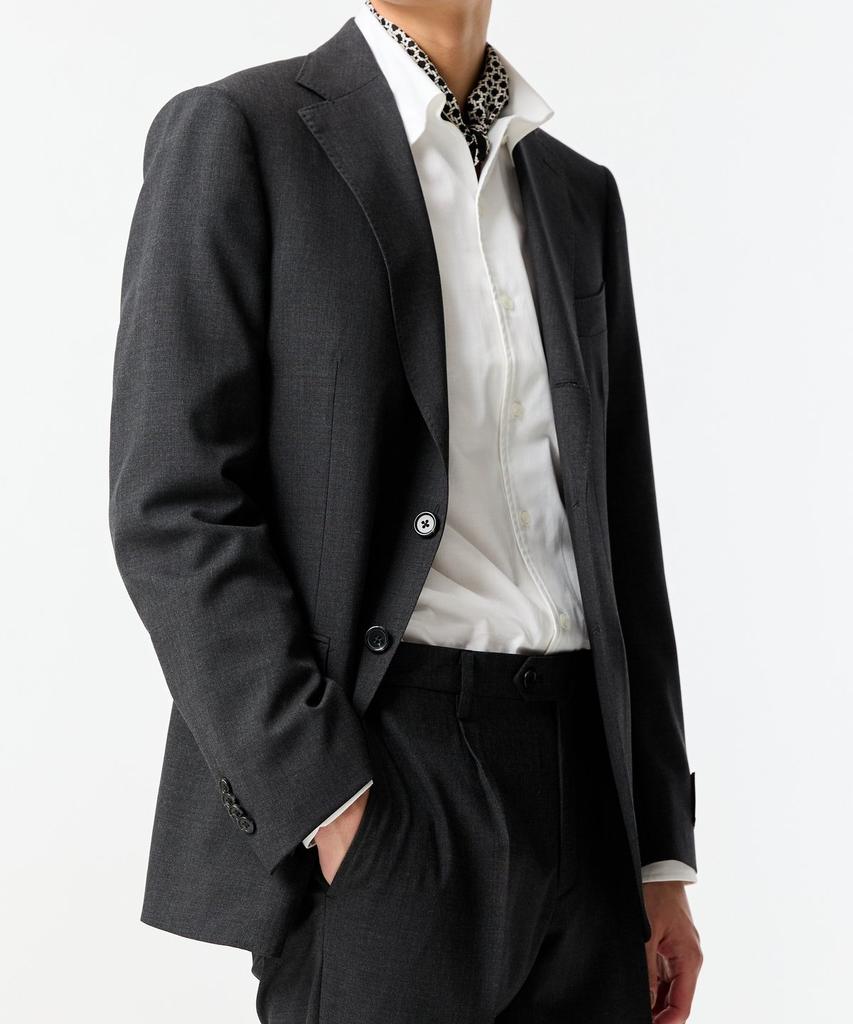 Man On The Boon Tropical Wool Single Suit Jacket_Grey 4714151007