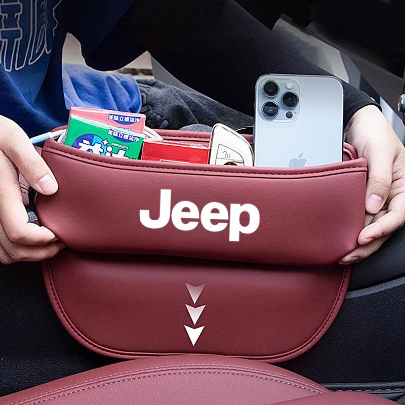 Multifunction Car Seat Gap Organizer Seat Crevice Slot Storage Bag For Jeep Grand Cherokee Wrangler JK Gladiator Compass Patriot
