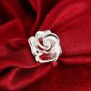 Anello Donna in Argento Sterling 925 Taglie 7-10# Fiore Raffinato Moda Regalo di Matrimonio Fascino Festa Gioielli Accessori Ingrosso