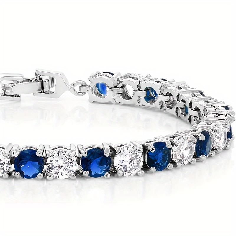 1 Piece of Italian Luxury 925 Silver Inlaid Moissanite Bracelet, Suitable for Various Occasions Such As Banquets, Including Exquisite Jewelry Box
