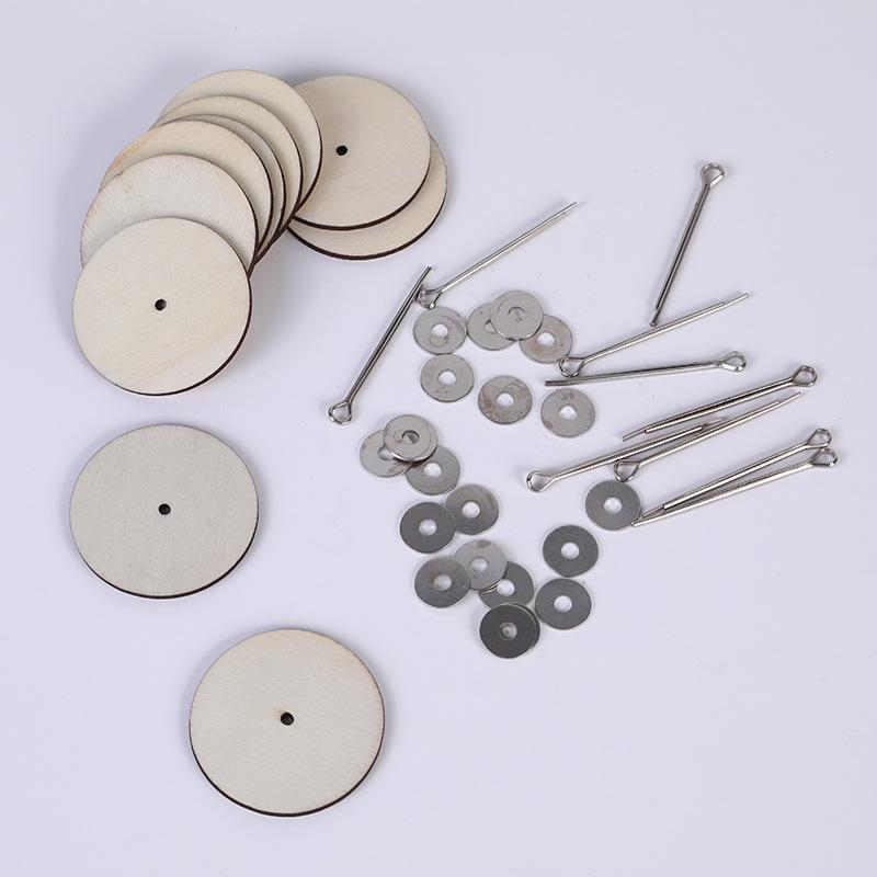 Teddy Bear DIY Rotatable Rivet Joint Kit - Wooden & Acrylic Materials