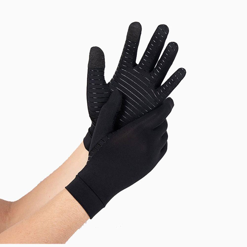 Guanti Neri Sportivi da Esterno Autunno Inverno Guanti Touch Screen Regalo Guanti in Fibra di Rame Donna Uomo