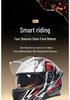AD Unisex Full Face Motorcycle Helmet with LED Taillight, All-Season, Flip-Up, 3C/DOT Certified.