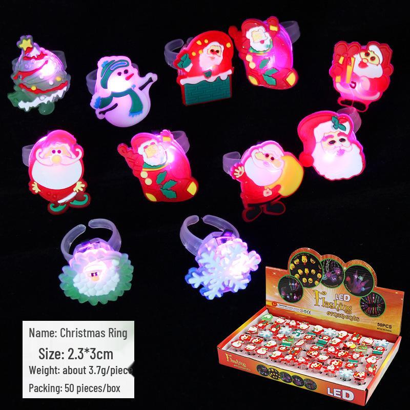 Halloween Light-Up Rings - Pumpkin, Skull, and Bat Designs for Parties