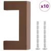 Furniture Handles 10 Pcs Bronze Colored 64 Mm Stainless Steel