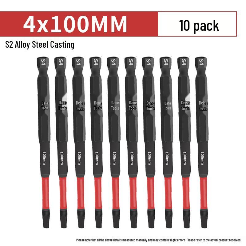 Hexagonal Anti-Slip S2 Alloy Steel Magnetic Screwdriver Bits for Electric Drills