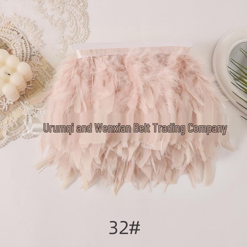 10-15CM Turkey Feather Trim for Clothing, DIY, and Jewelry Decor