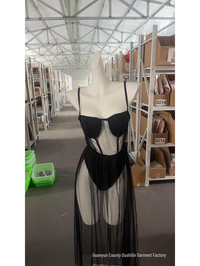 Hot Sale White Mesh Long Dress - Muse Macy Collection