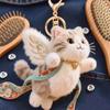 Soft Flying Cat Pendant Cartoon Plush Doll Key Ring Bag Charm Nine-Colored Deer Keychain  Friends