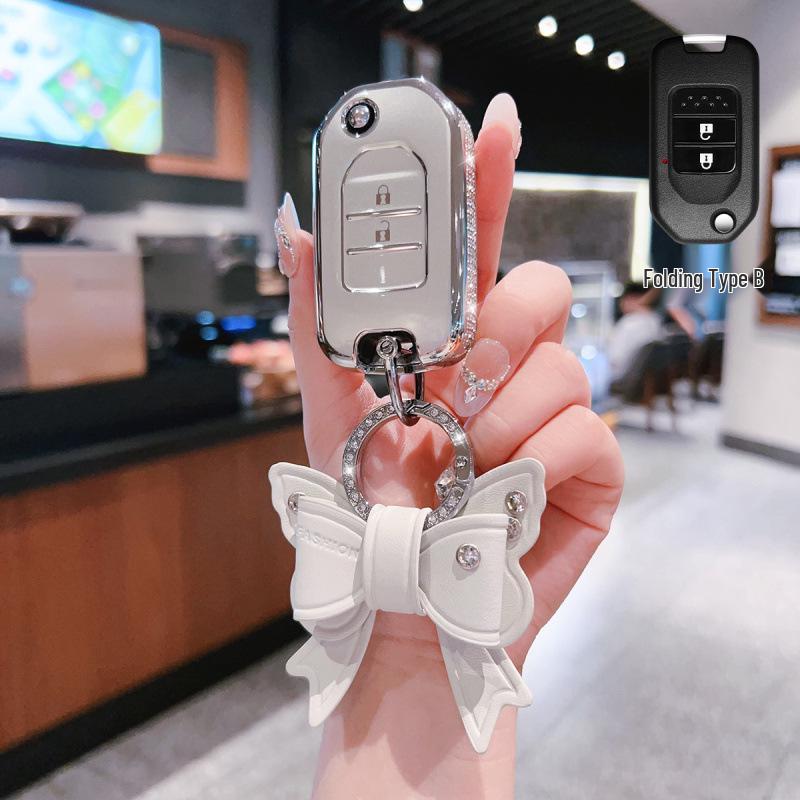 Car Key Case with Buckle Protection for Men and Women - Fits XRV, CRV, Haoying, Jieda, Civic Models.