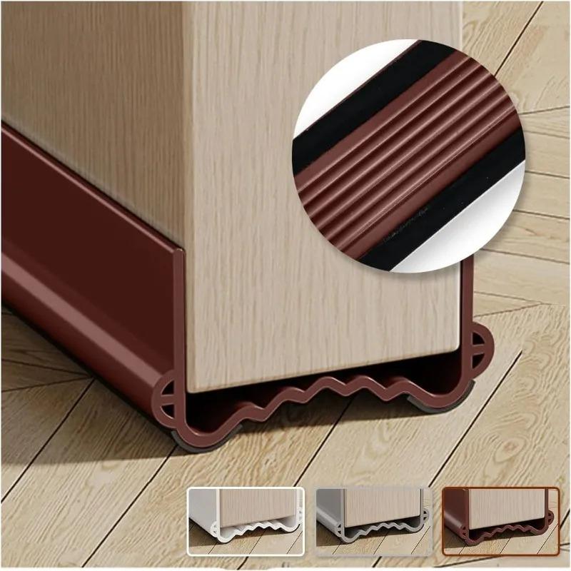 Self Adhesive PVC Door Bottom Seal Strip 1M for Wind Noise Dust Proof Weather Stripping for Interior and Exterior Doors