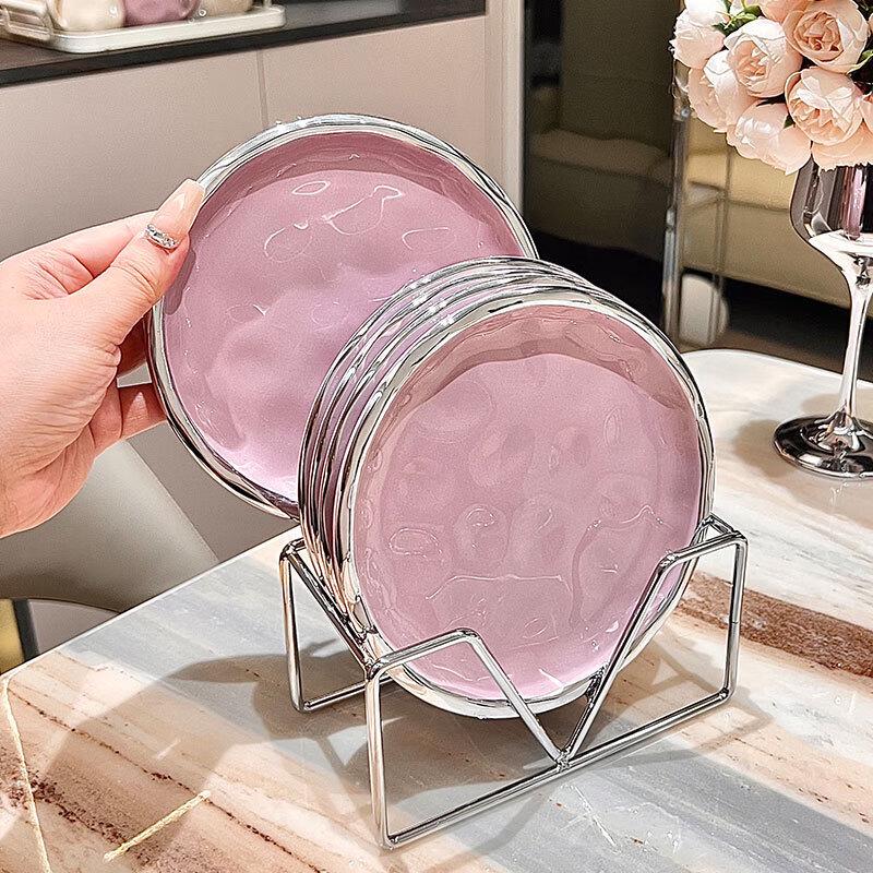 Qianxing Silver Rim Ceramic Spit Bone Dish