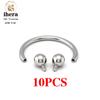 10PCS G23 Titanium Eyebrow Piercing Jewelry Nose Septum Piercing Ring C Rod 16G ASTM F136 Women Labret Lip Stud