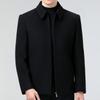 Giacca da uomo in cashmere di alta gamma autunno e inverno cappotto di lana con revers da lavoro giacca imbottita per papà di mezza età