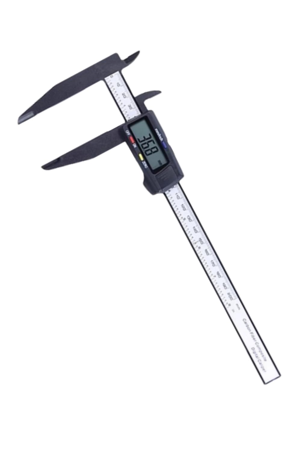 

YFFSFDC Digital with Long Measuring Carbon Large LCD for External and Internal Diameter for Precision and DIY Caliper, 0-200mm, Jaws, Fiber, Display,