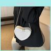 2024 Cute Heart-shaped Shoulder Bag Trendy Korean Style Pu Crossbody Bag