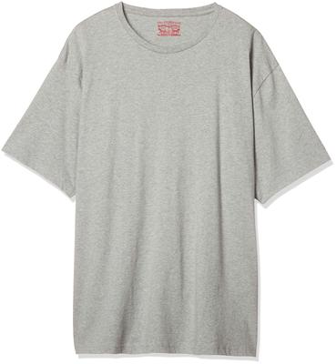 Big Size 2P Crew Neck Short Sleeve T-shirt Men's Heather Gray Japan 3L