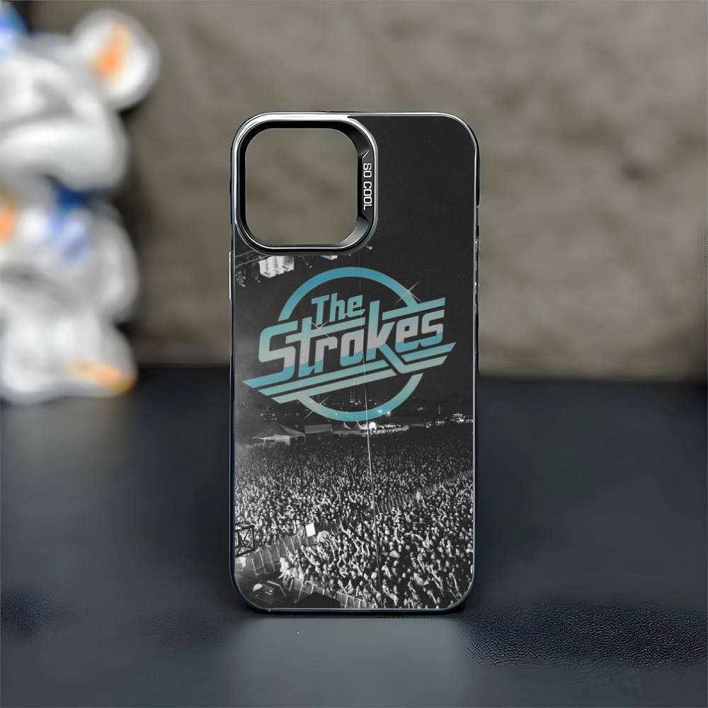 

Band The S-strokes Phone Case For iPhone17,16,15,14,13,12,11 Plus,Pro Max Black Matte Shockproof Cover iPhone14ProMax