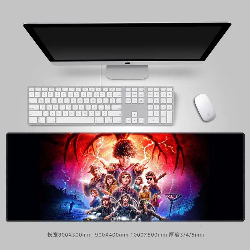 Premium Personalisierte Kreative Mauspads StrangerThings Leder-Mauspad Peripheres Computer-Tastaturpad Große Größe Büro-Schreibtischpad Tastaturpad