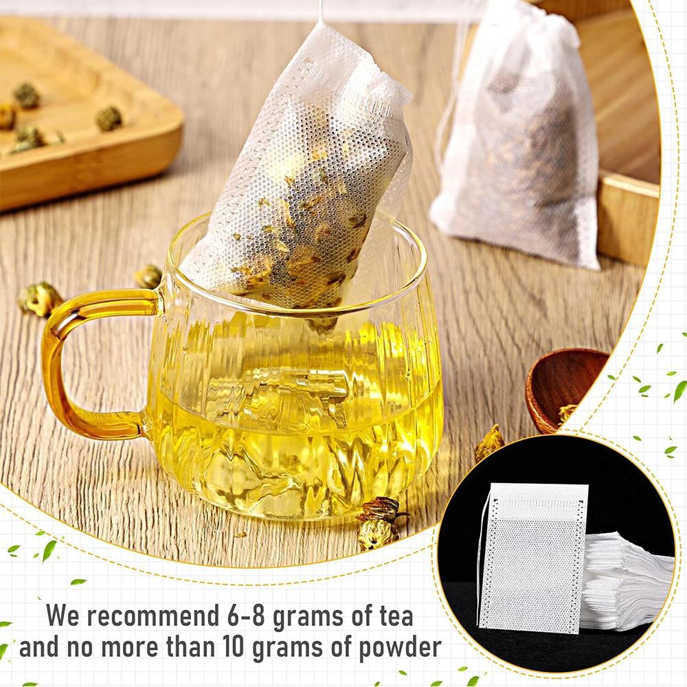 New 600Pcs 7cm x 9cm Disposable Tea Bags w/Drawstring For Loose Tea Coffee Spice DIY