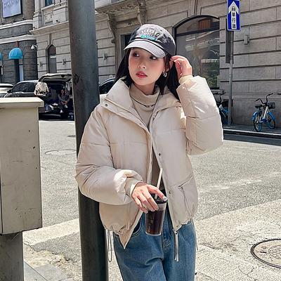 New Students Thicken Cotton-padded Jacket Women's Short Stand-up Collar Bread Coat Loose Warm Coat In Autumn and Winter.