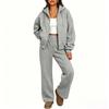 Felpa con Zip Stile Sportivo Unisex e Set Pantaloni a Gamba Larga - Collezione Autunno/Inverno
