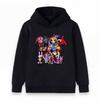 Kids Boys Girls Hoodie, Funny Digital Circus Cartoon Print Pullover Hooded Sweatshirt, Casual Long Sleeve Loose Tops for Children Daily Wear Party