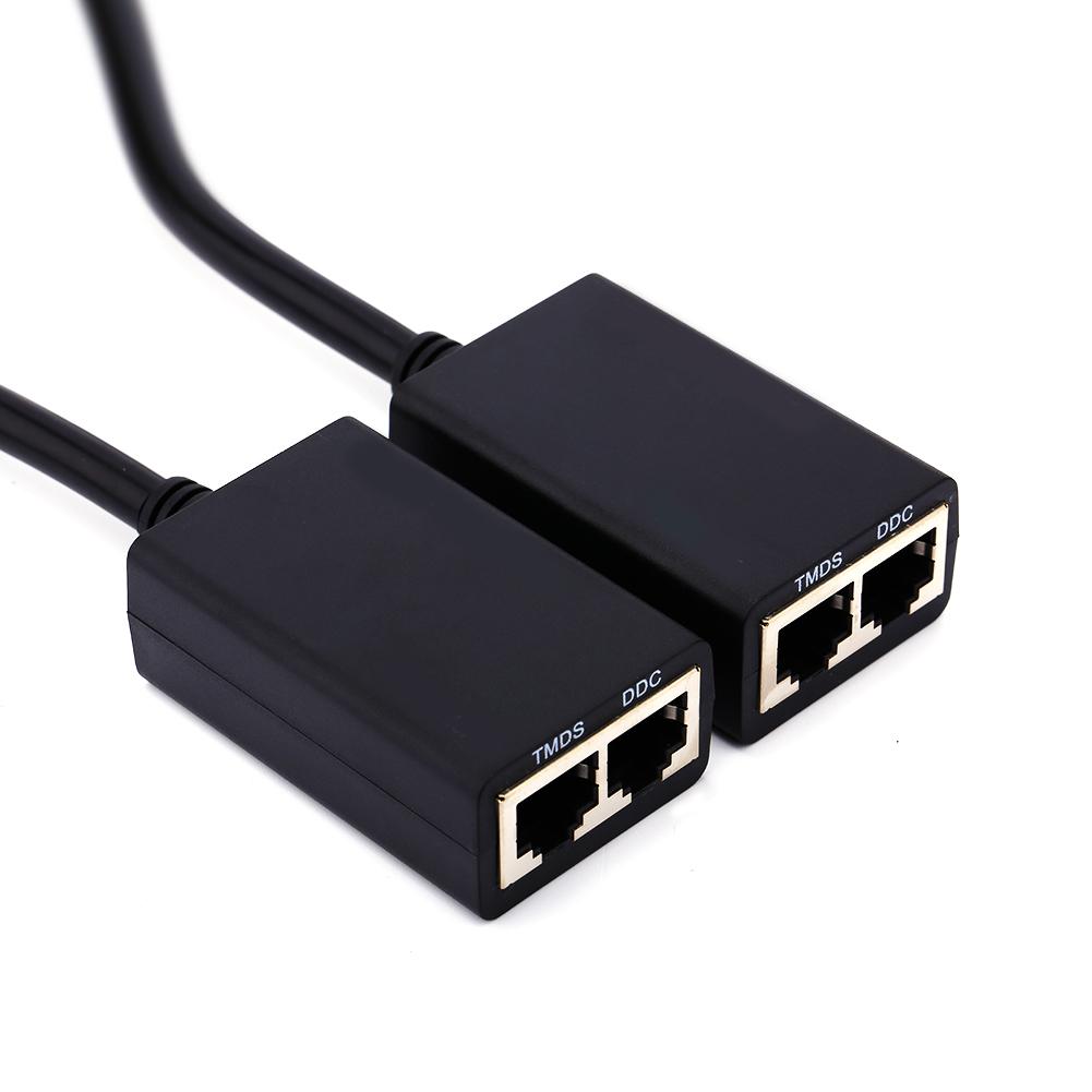 

30M HDMI через RJ45 CAT5e CAT6 LAN Ethernet Balun удлинитель повторитель до 1080P