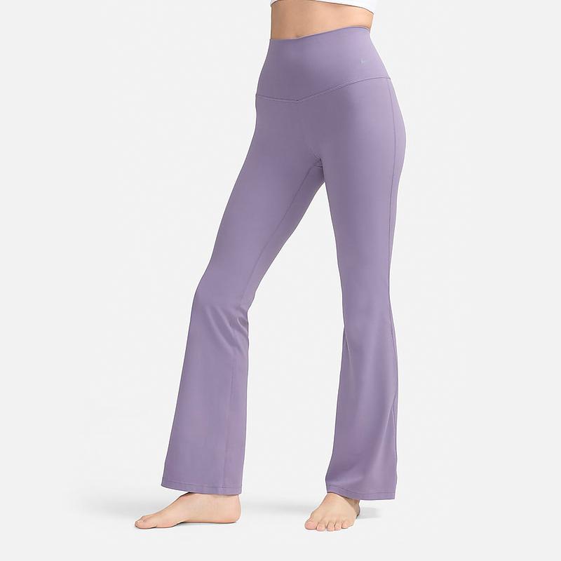 Nike High-Waist Slim Fit Flared Sports Pants Women Bottoms Purple FV7922-509