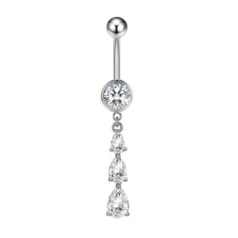 Gaibei Heart-shaped Cherry Navel Ring - Trendy European & American Style