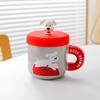 Creative Cartoon Mug Ceramic Cup Water Cup with Lid Cute Coffee Cup Children Water Cup Gift Birthday Gift